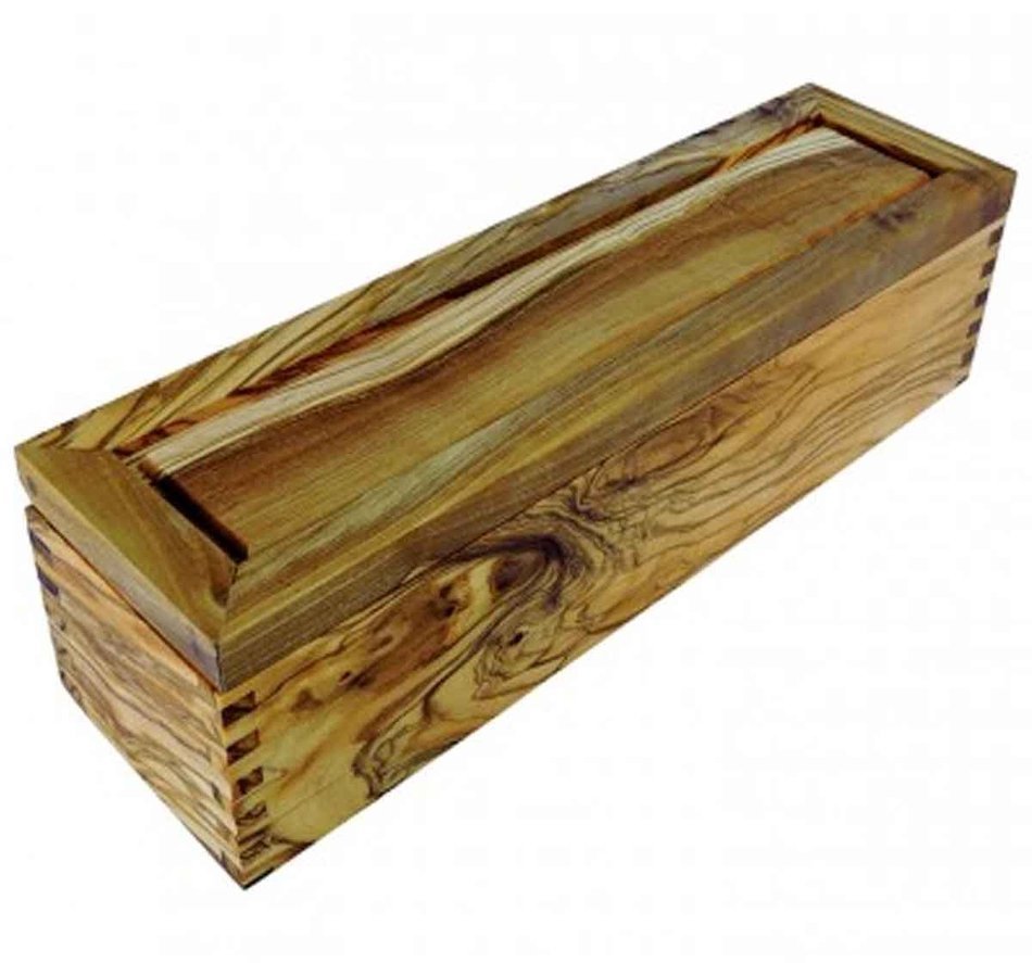 Italian Olive Wood Gourmet Spice and Tea Box, Large 5-Tea Holder N2