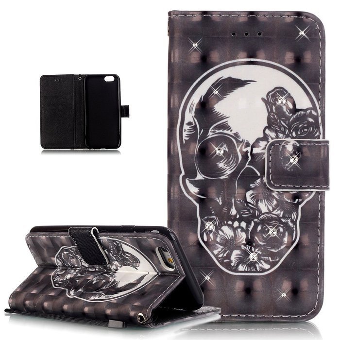 iPhone 6S Case,iPhone 6 Case,ikasus Shiny Glitter Diamond Colorful Art Painting PU Leather Flip Wallet Pouch Stand... N8
