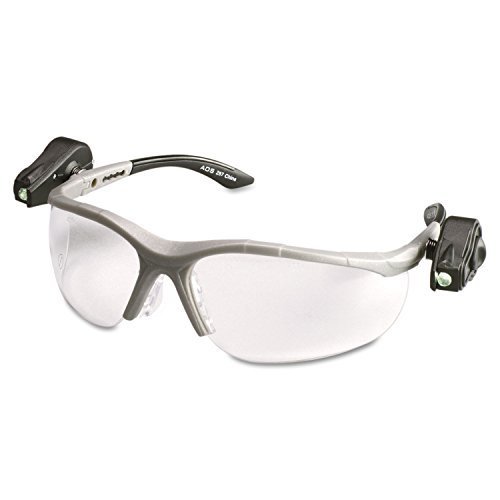 Lightvision Safety Glasses W/led Lights, Clear Antifog Lens, Gray Frame By: 3M by Office Realm