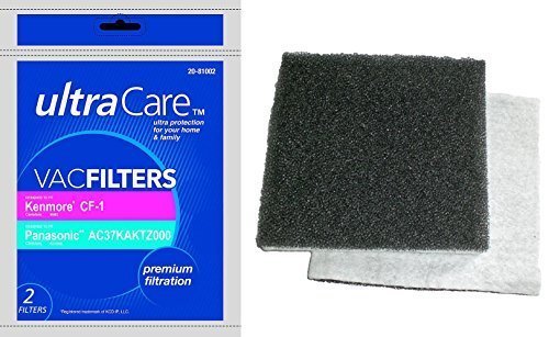 2 UltraCare CF-1 Kenmore Canister Vacuum Motor Filter 81002, 2 pack