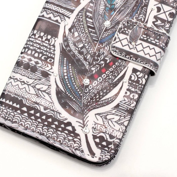 Galaxy J5 Case,ikasus Shiny Glitter Diamond Colorful Painted PU Leather Flip Wallet Pouch Stand Credit Card ID... N10
