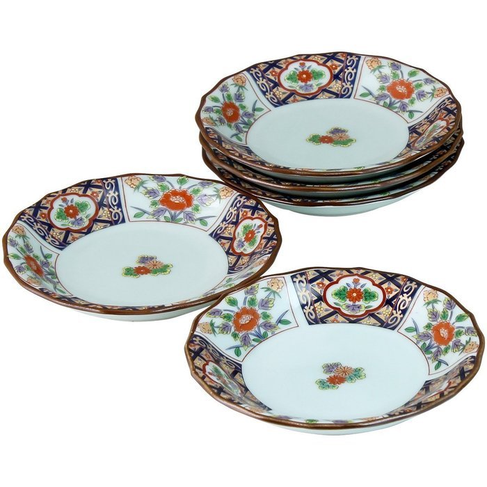 Arita-yaki Pheonix & flowers 5 dishes set by Ranchant N2