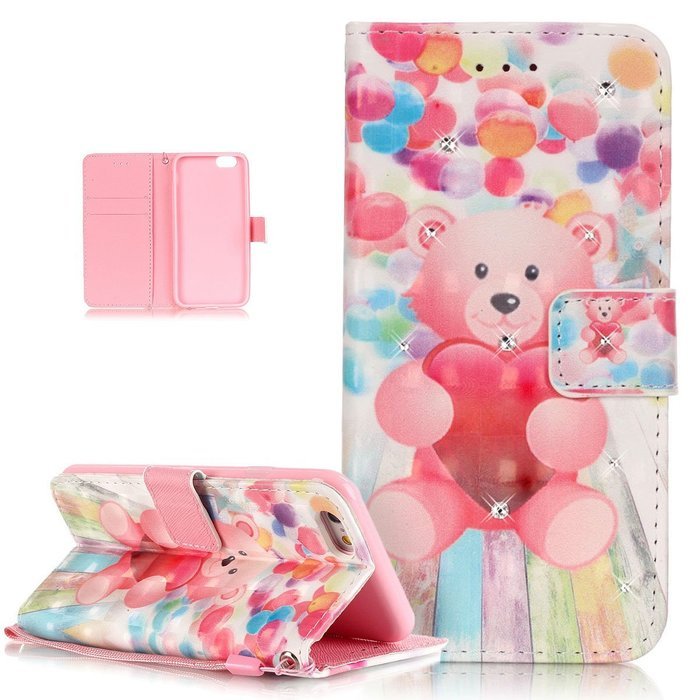 iPhone 6S Case,iPhone 6 Case,ikasus Shiny Glitter Diamond Colorful Art Painting PU Leather Flip Wallet Pouch Stand... N10