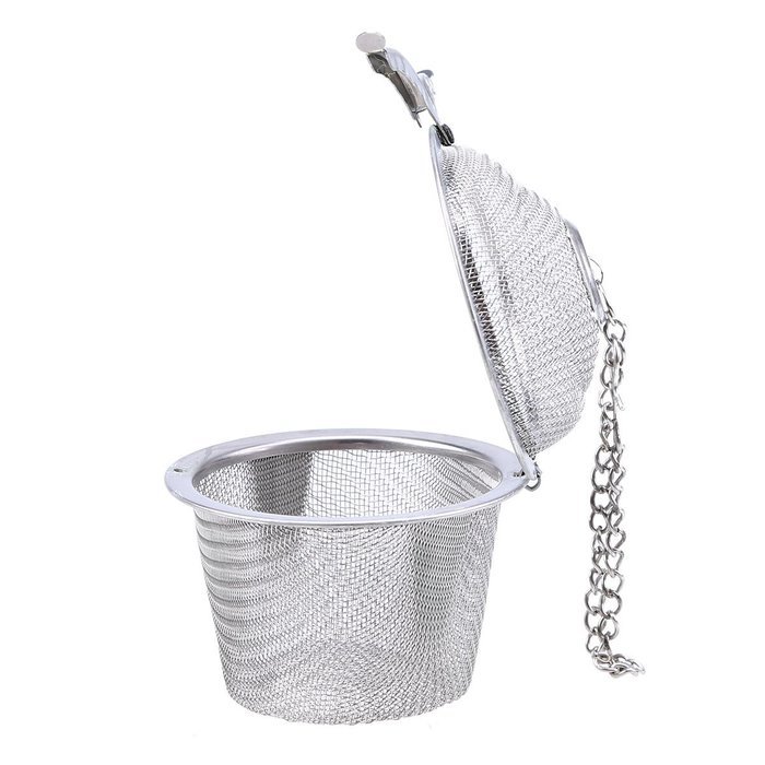 WHOSEE 2-Pack Creative Stainless Steel Ball Tea Strainer Infuser Mesh Filter Loose Leaf Spice Size M