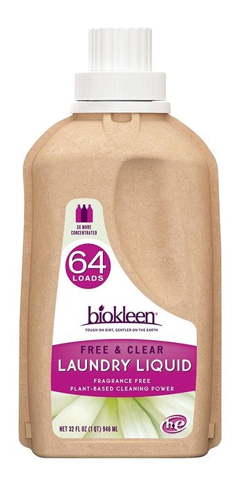 Biokleen Laundry Liquid, Free & Clear, 32 Ounces