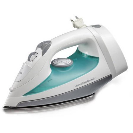 Hamilton Beach Retractable Cord Iron, 14212, Durable stainless steel soleplate for smooth glide over fabrics