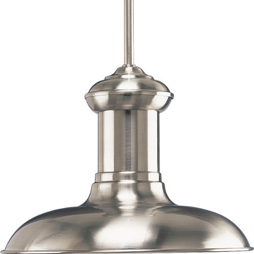 Progress Lighting P5024-09 1-Light Pendant, Brushed Nickel by Progress Lighting