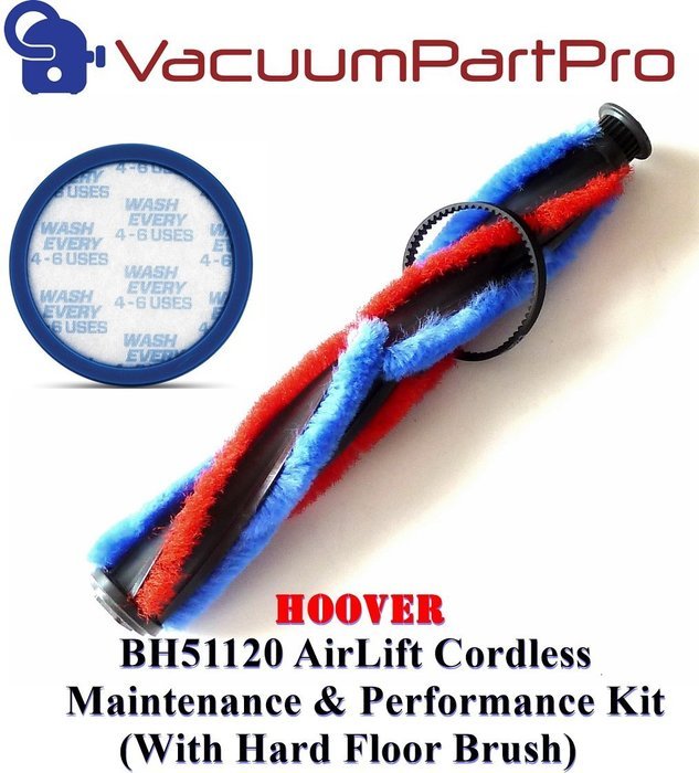Hoover BH51120 Air Cordless Lift Upright Vacuum Maintenance and Performance Kit With Hard- Bare Floor Brush