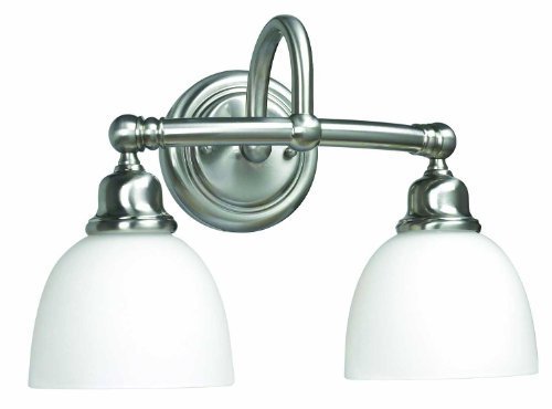 World Imports 3532-02 Amelia Collection Two-Light Wall Sconce, Satin Nickel by World Imports
