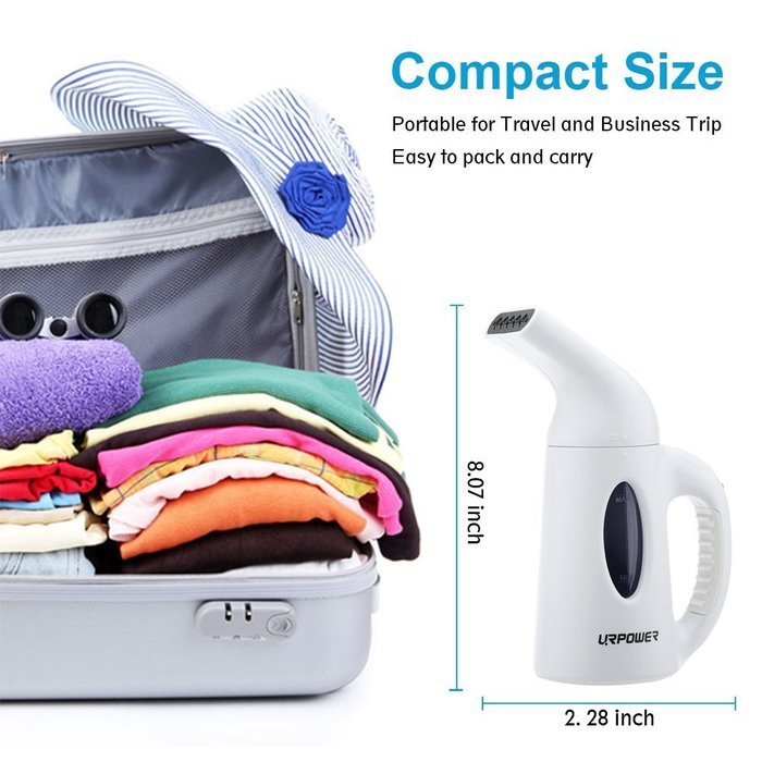 URPOWER Garment Steamer 130ml Portable Handheld Fabric Steamer Fast Heat-up Powerful Travel Garment Clothes Steamer... N2