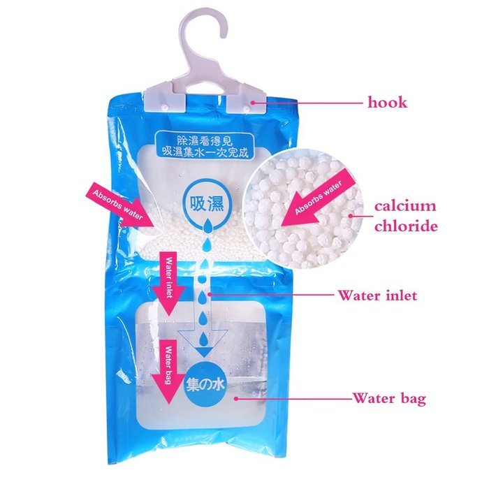 Travelmall 3 pack Kitchen Bathroom Closet Wardrobe Hanging Hygroscopic Dehumidifier bag Deodorizing Moistureproof... N4