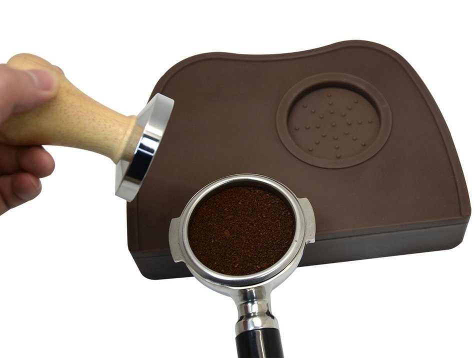Espresso Tamping Mat Tamper Holder Dropped Edge Corner Silicone Non-Slip Barista N2