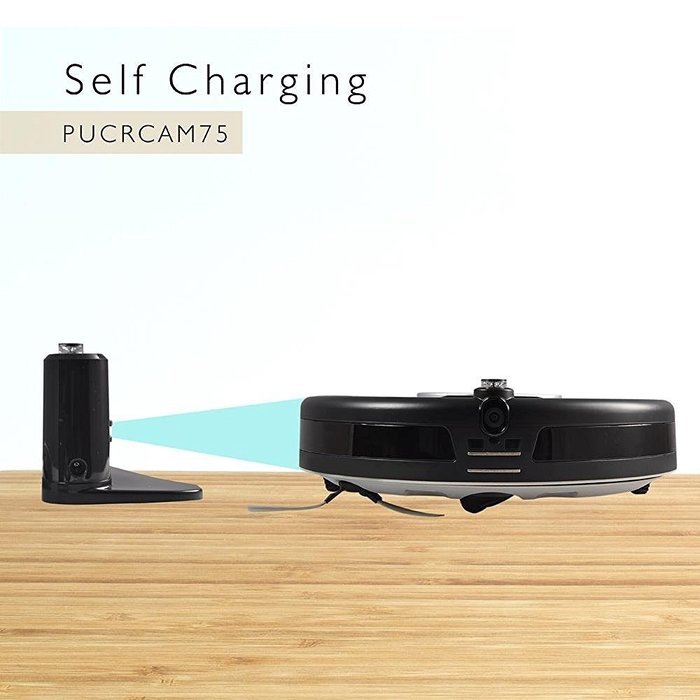 Smart Robotic Vacuum Floor Cleaner with Built in Camera - Schedule Automatic Cleaning and Remotely Control Robot... N5