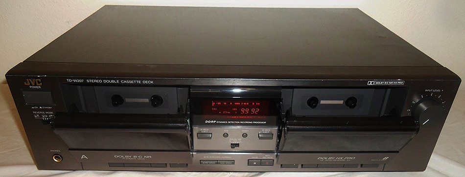 JVC TD-W207 Recordable Stereo Double Cassette Tape Deck With DDRP Dynamic Detection Recording Processor - Japan