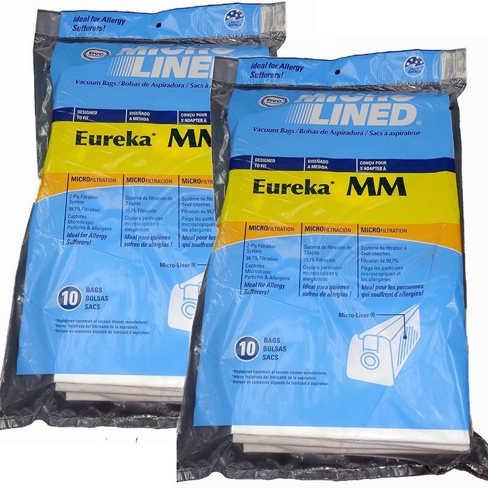 Eureka MM Micro-lined Mighty Mite & Sanitaire Allergen Filtration Vacuum Cleaner Bags (20) N5