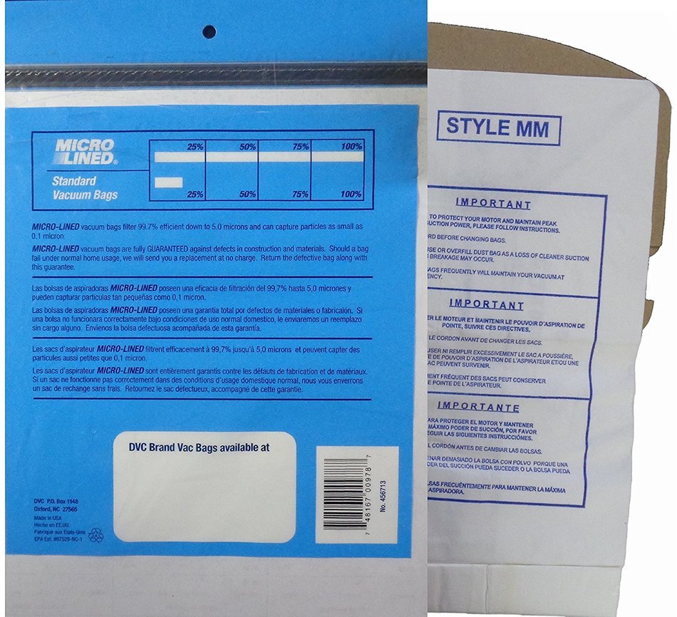 Eureka MM Micro-lined Mighty Mite & Sanitaire Allergen Filtration Vacuum Cleaner Bags (20) N6