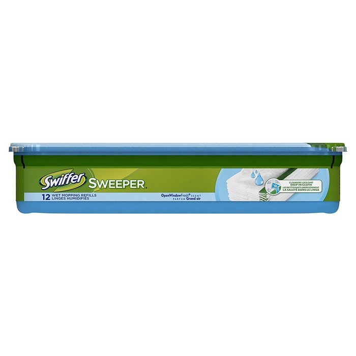 Swiffer Sweeper Wet Mopping Pad Refills for Floor Mop Open Window Fresh Scent 12 Count N5