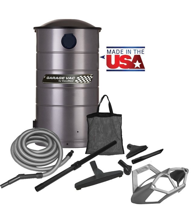 VacuMaid GV50 Wall Mounted Garage and Car Vacuum with 50 ft hose and Tools