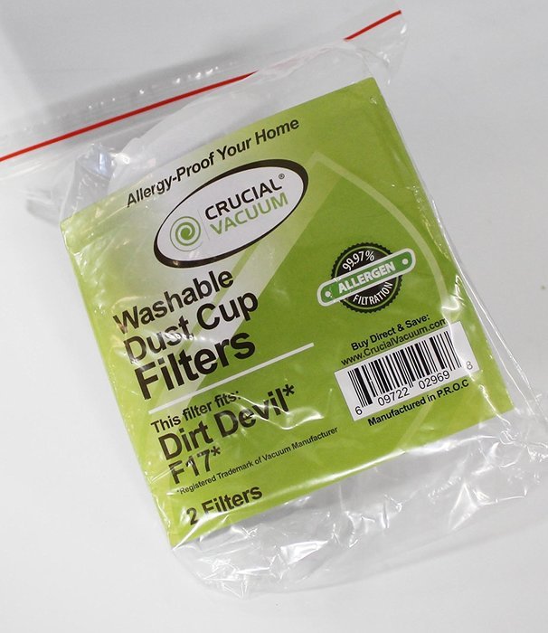 4 Dirt Devil F17 Replacement Filters Fit Dirt Devil KONE and KURV Hand Held Vacuum Cleaners, Compare to Dirt Devil...