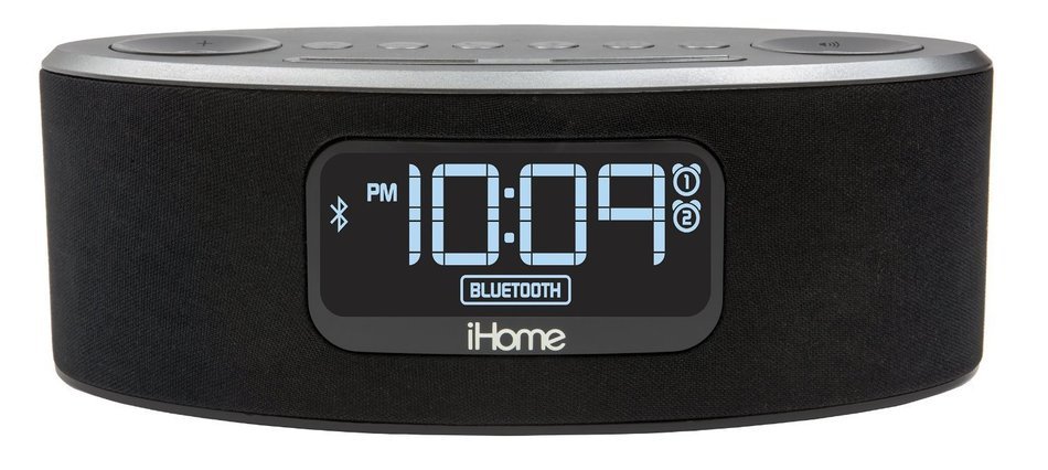 iHome Bluetooth Compact Stereo Dual Alarm Clock Radio with Large Easy to Read Backlit Display N3