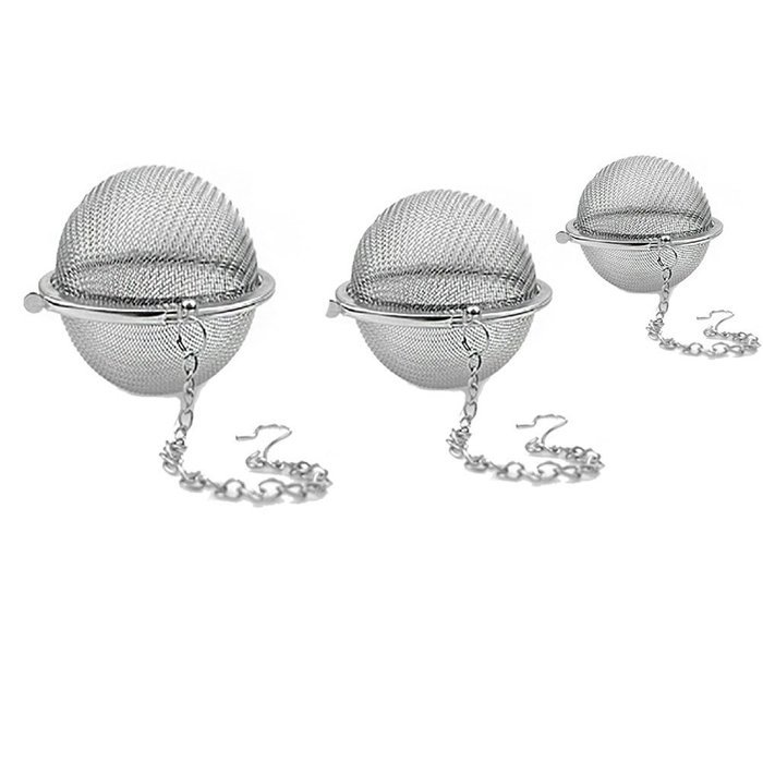 3pcs Set Premium Loose Leaf Tea Infuser Stainless Steel Mesh Tea Ball Infuser Stainless Strainer Hook Loose Tea... N2