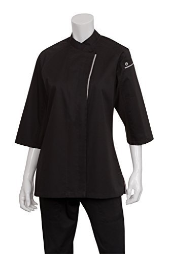 Chef Works VSWO-BLK-XS V-series Verona Women's Chef Coat by Chef Works