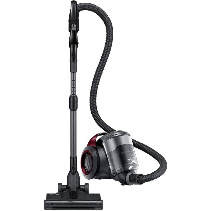 Samsung MotionSync Bagless Canister Vacuum with Power Brush - Refined Wine