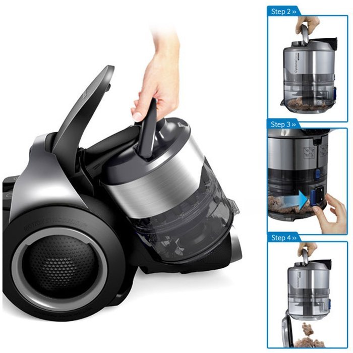 Samsung MotionSync Bagless Canister Vacuum with Power Brush - Refined Wine N2