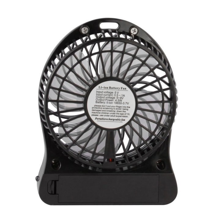 Rasse&reg; FB96 4-inch Portable USB Fan with 2200MAH Rechargeable Battery and Flashlight, for Traveling,Fishing,Camping... N9