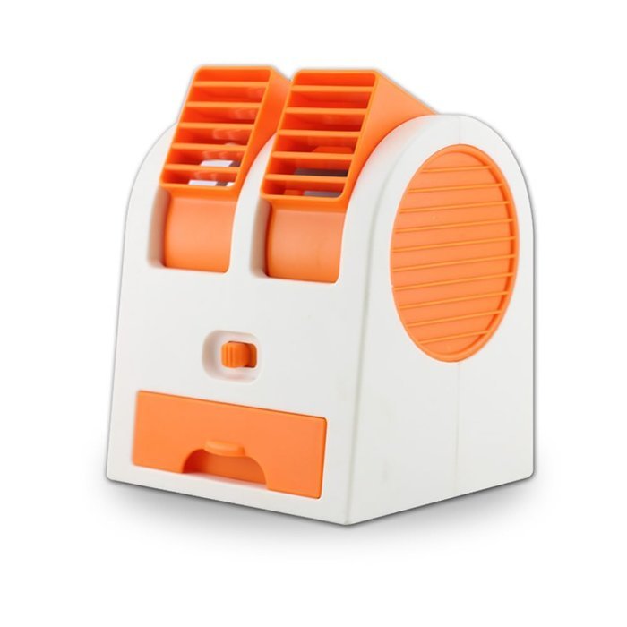Wrisky Mini Small Fan Cooling Portable Desktop Dual Bladeless Air Conditioner USB NEW (Green) N6