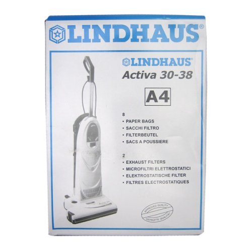 Genuine Lindhaus A4 Activa Diamante Dynamic Vacuum Cleaner Bag 8 Bags