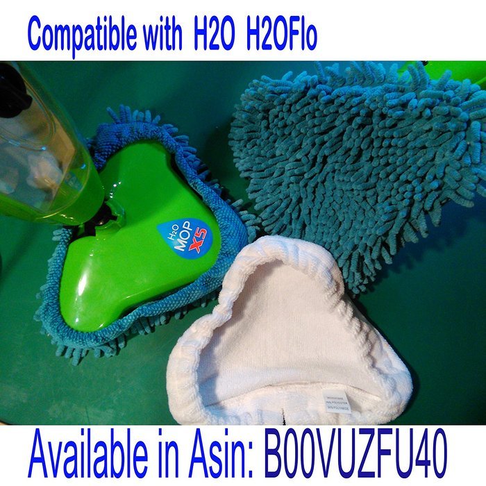(2) H20flo Coral Steam Mop Pads N7