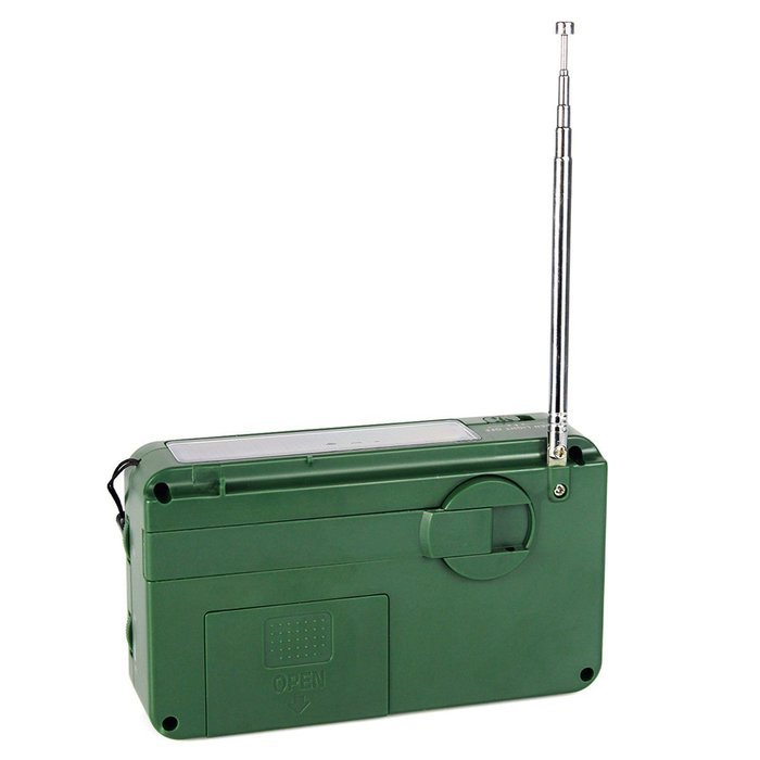 TIVDIO RD-369 Dynamo Emergency Solar Hand Crank Self Powered Analog FM/AM Radio LED Flashlight Smart Phone Charger... N5