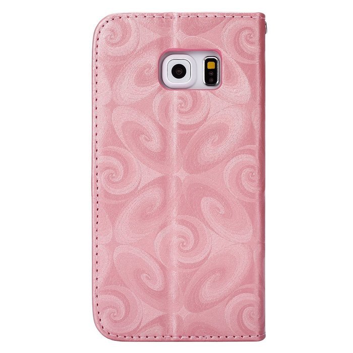 Galaxy S6 Edge Wallet Case, PHEZEN Bling Liquid Glitter Love Heart Floating 3D Hourglass Luxury Pu Leather Magnet... N36