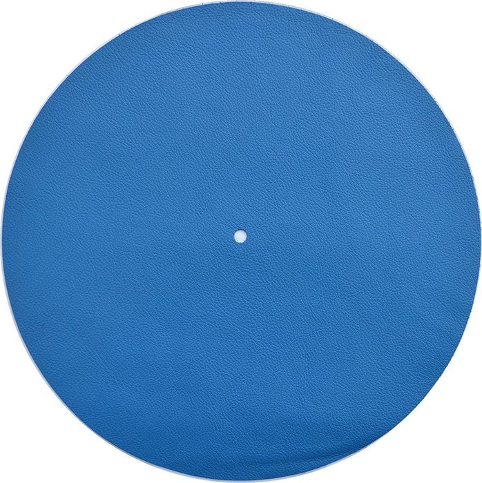 Genuine Leather Turntable Platter Mat - Blue