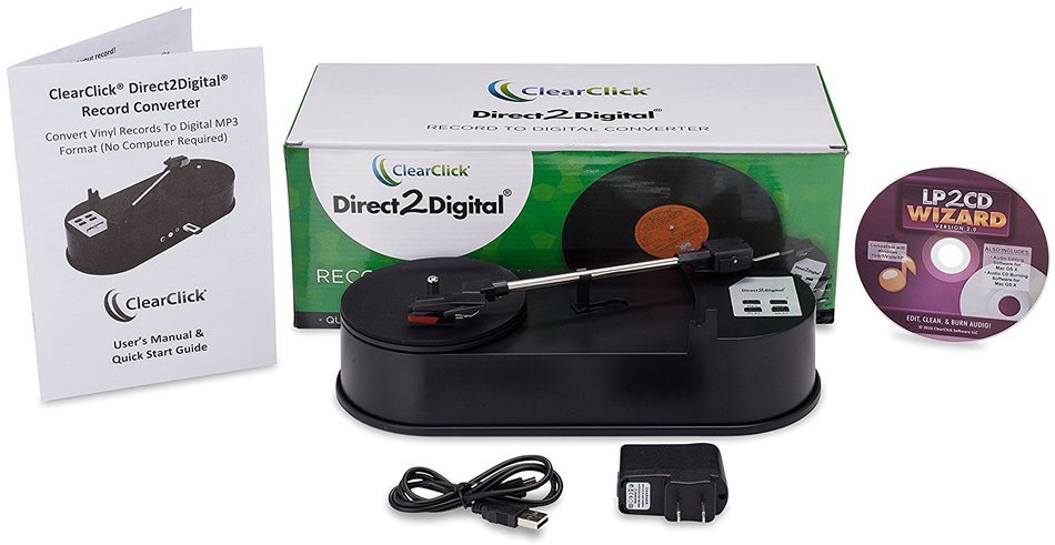 ClearClick Direct To Digital Record Converter with LP To CD Wizard 2.0 Software N3