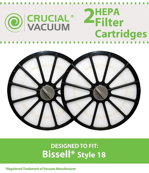2 Bissell HEPA Filter Cartridge For The Bissell 16N5 Exhaust Circular Style 18 HEPA Filter Cartridge; Perfect...