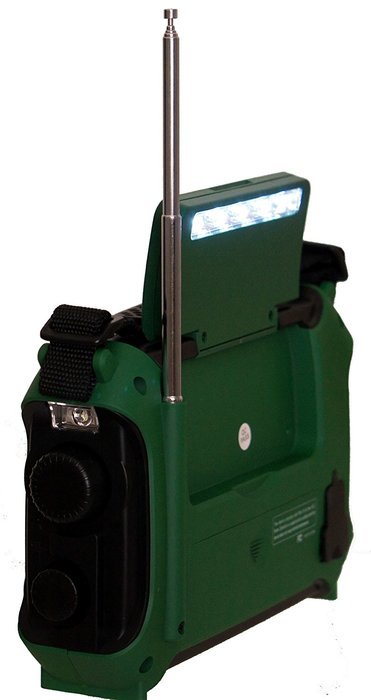 Kaito KA500IP-GRN Voyager Solar/Dynamo AM/FM/SW NOAA Weather Radio with Alert and Cell Phone Charger, Green N2