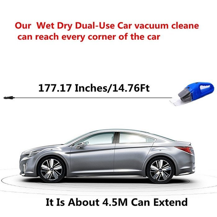 Portable Car Vacuum Cleaner- 4.5m Cable 12V 120W Wet Dry Dual-Use,Car Vacuums Handheld Automotive/Auto Vacuums... N11
