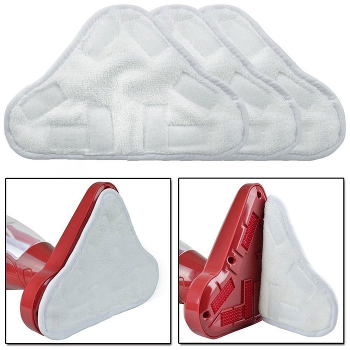 BARGAIN-HUNT Microfibre Steam Mop Floor Washable Replacement Pads, Set of 6 N2