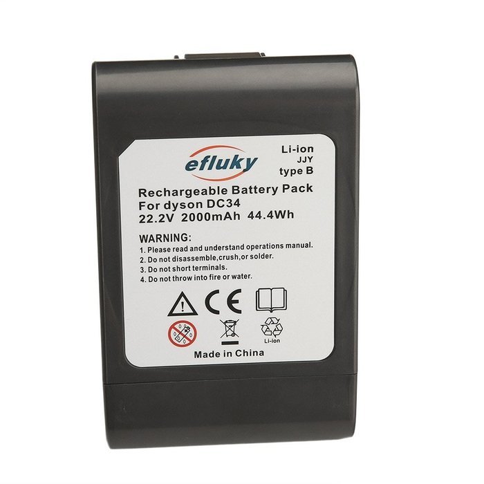 efluky 2000mAh 22.2V Dyson (Type B) Li-ion Replacement Battery for Dyson DC44 DC31 DC34 DC35 ,Type B Handheld... N5