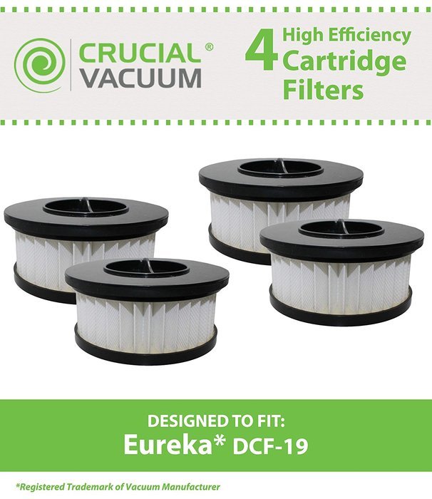 4 Eureka DCF19 Allergen Cartridge Filter Designed to Fit Eureka Boss Whirlwind Lite 450 Series Upright Vacuums...