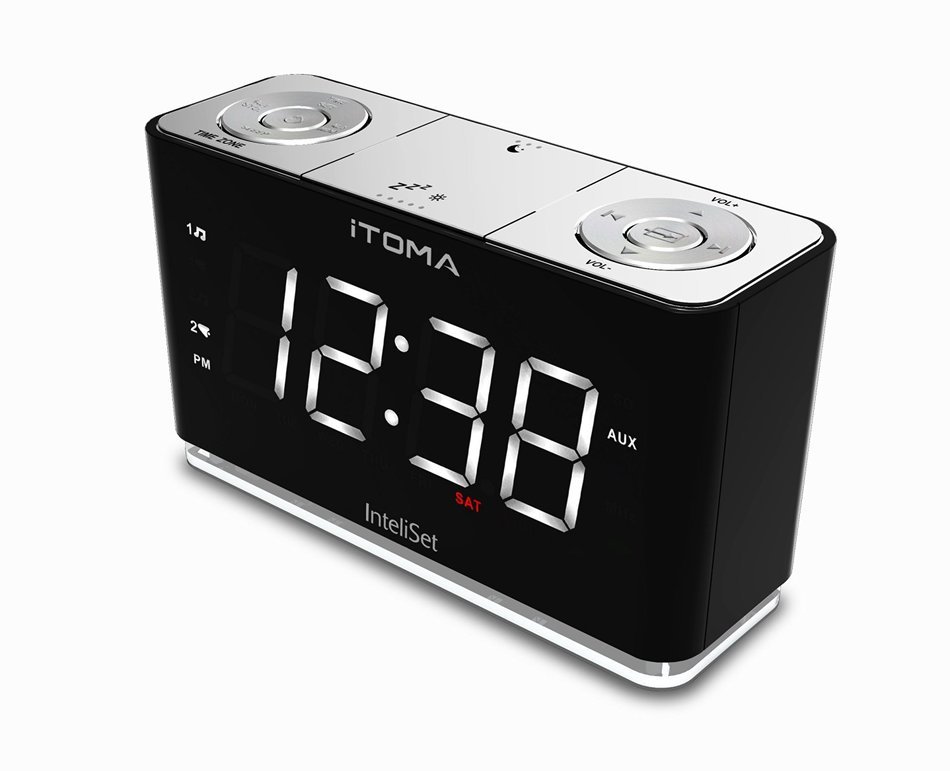 iTOMA Alarm Clock Radio with Digital FM, Night Light, Dual Alarm with Snooze & Sleep Timer, Auto-Time Setting,... N2
