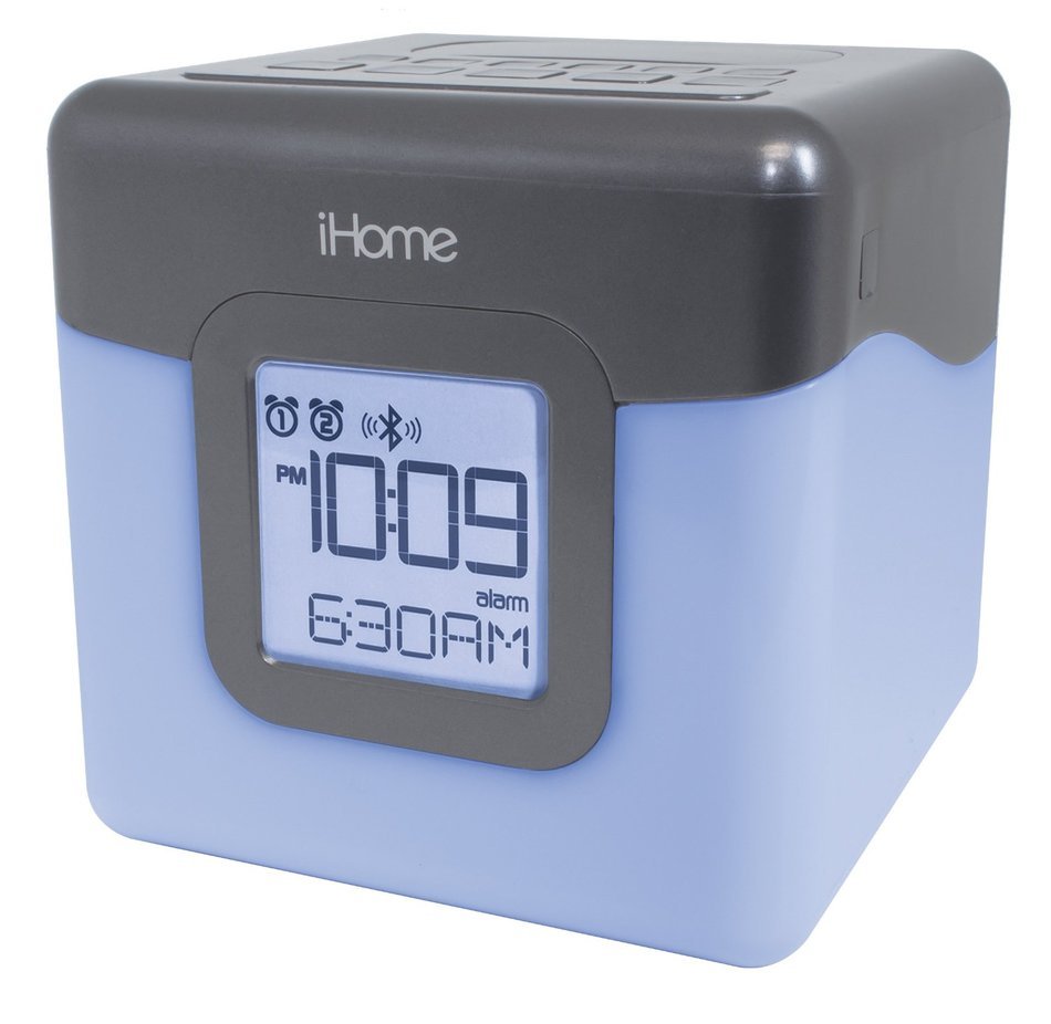 iHome iBT28GC Bluetooth Color Changing Dual Alarm Clock FM Radio with USB Charging N2
