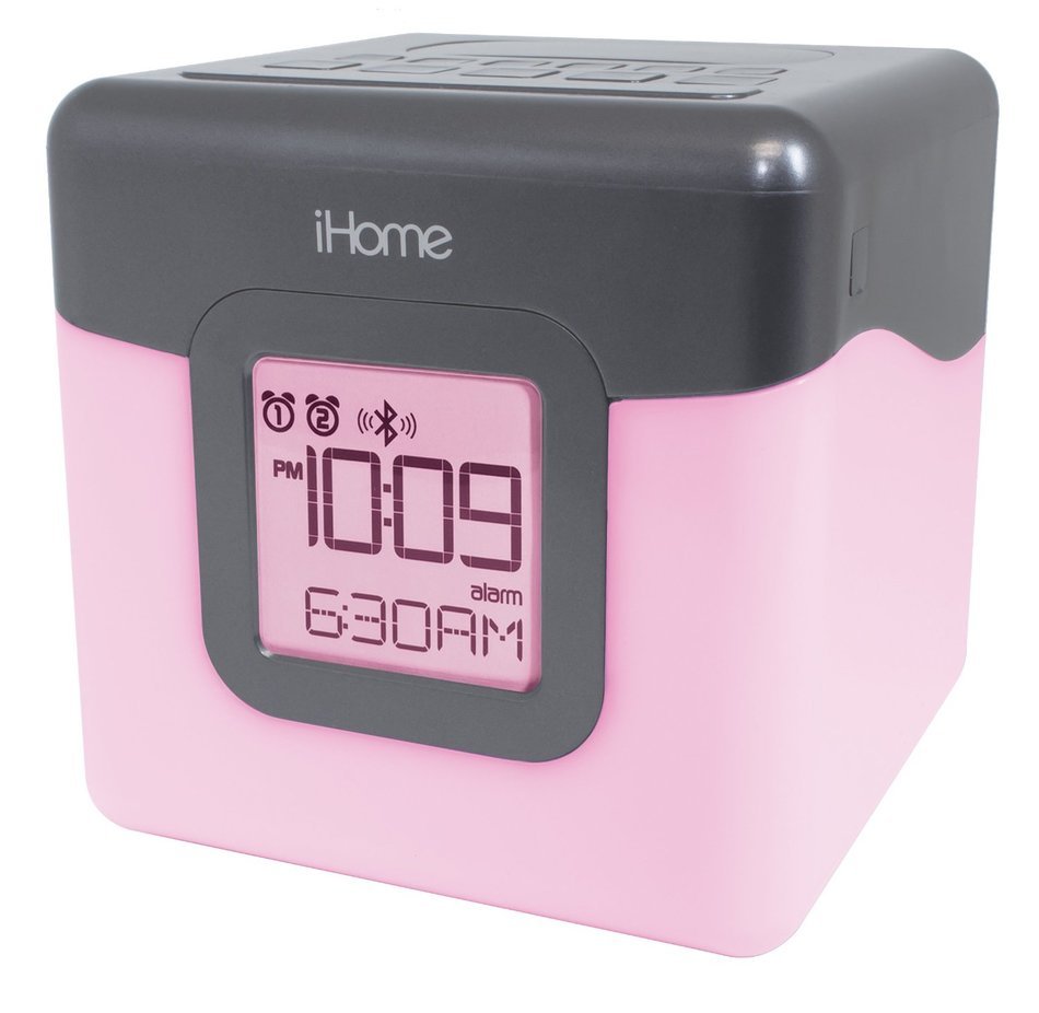 iHome iBT28GC Bluetooth Color Changing Dual Alarm Clock FM Radio with USB Charging N3