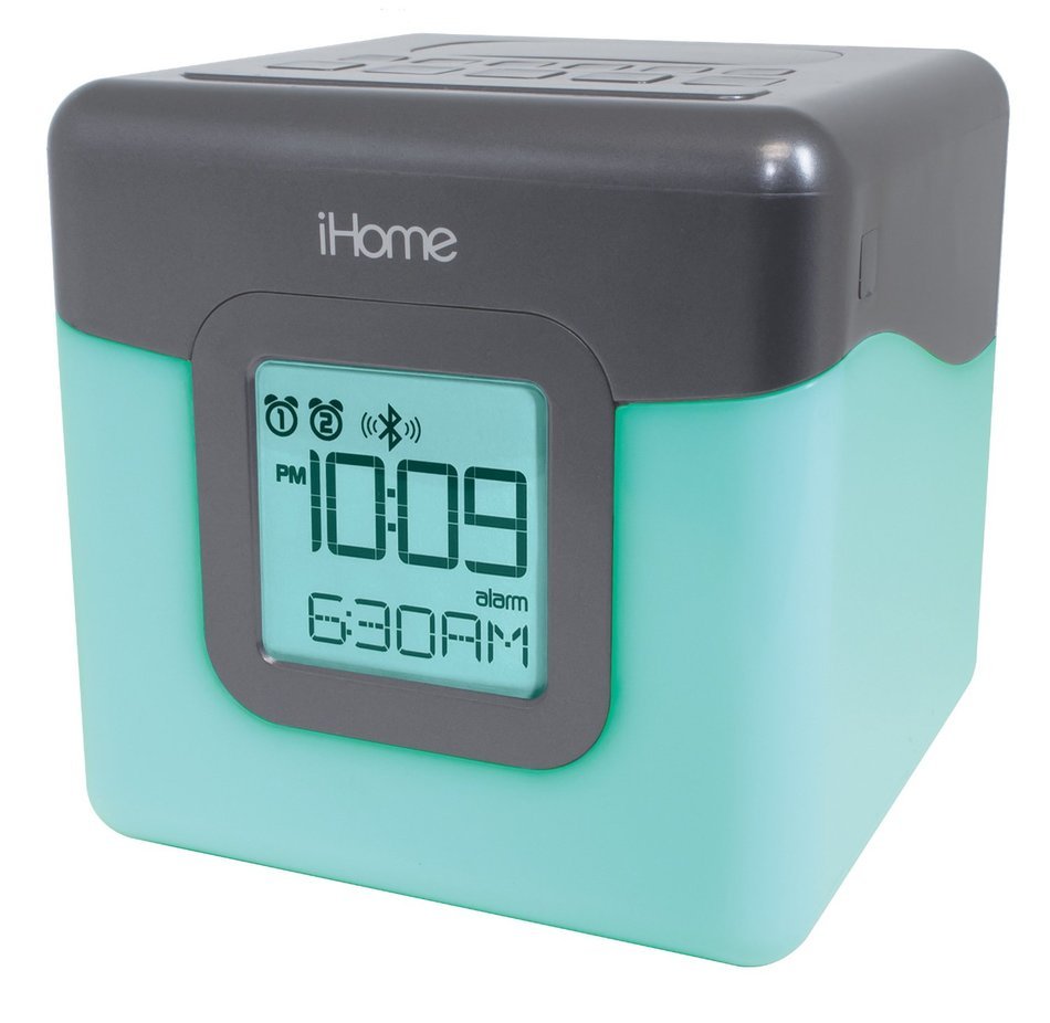 iHome iBT28GC Bluetooth Color Changing Dual Alarm Clock FM Radio with USB Charging N4