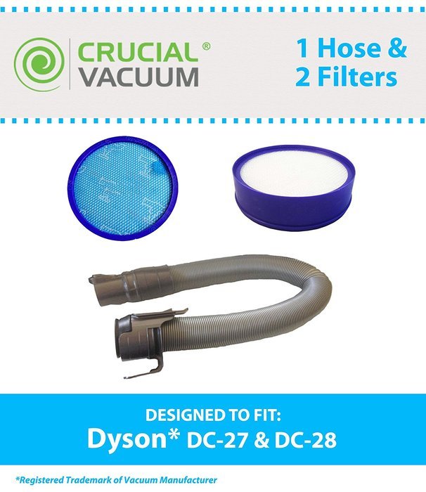 Dyson DC27 DC28 Hose, Pre & Post Filter, Part # 916547-01, 919780-01 & 915916-03, Designed & Engineered by Crucial... N4