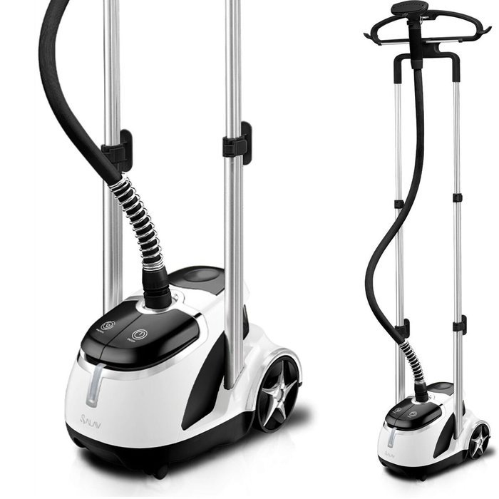 SALAV GS45-DJ Orange Professional Series Dual Bar Garment Steamer with Foot Pedals N9