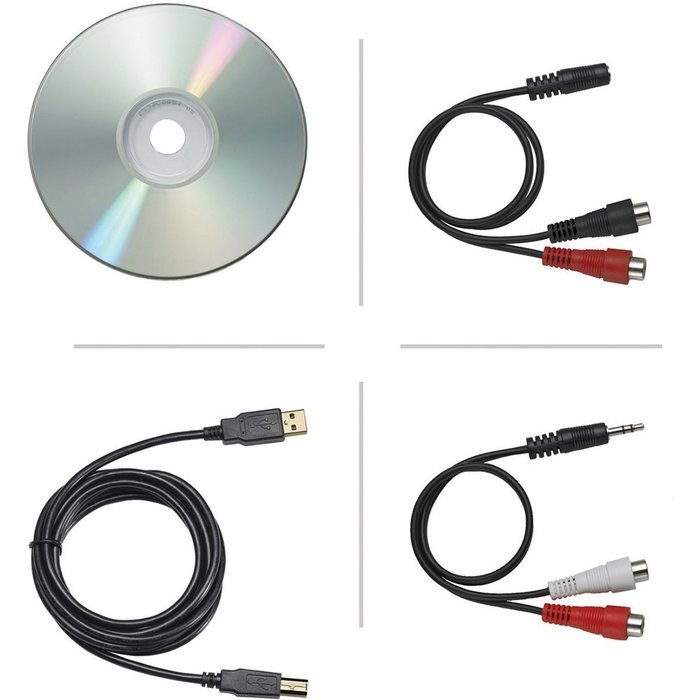 Audio-Technica ATLP120USB Professional Stereo Turntable w/ USB LP to DIG With RCA Turntable Cleaning System N3
