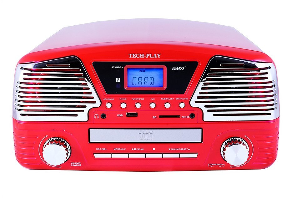 TechPlay ODC35 TR, 3 Spead turntable, programmable MP3 CD player, USB/SD, radio & remote control N5